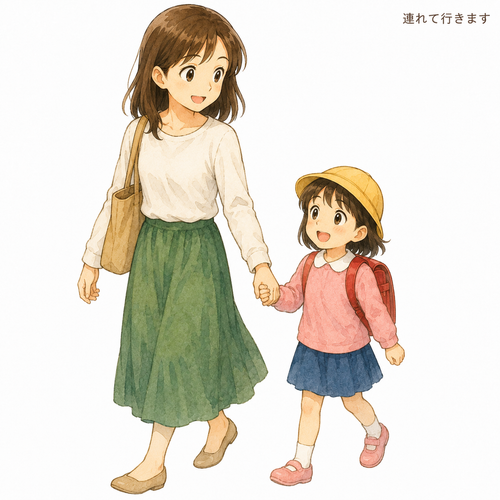 3. 連れて行きます（つれていきます）— membawa atau mengajak seseorang pergi.png
