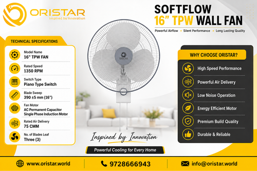 Best Wall Fan for Home – Experience Powerful Cooling with ORISTAR Softflow 16" Wall Fan.png