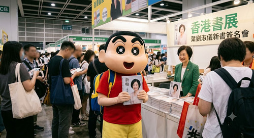 蠟筆小新在書展買葉劉淑儀新書.jpg