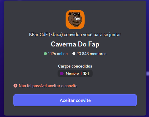 Discrod fail Caverna do FAp