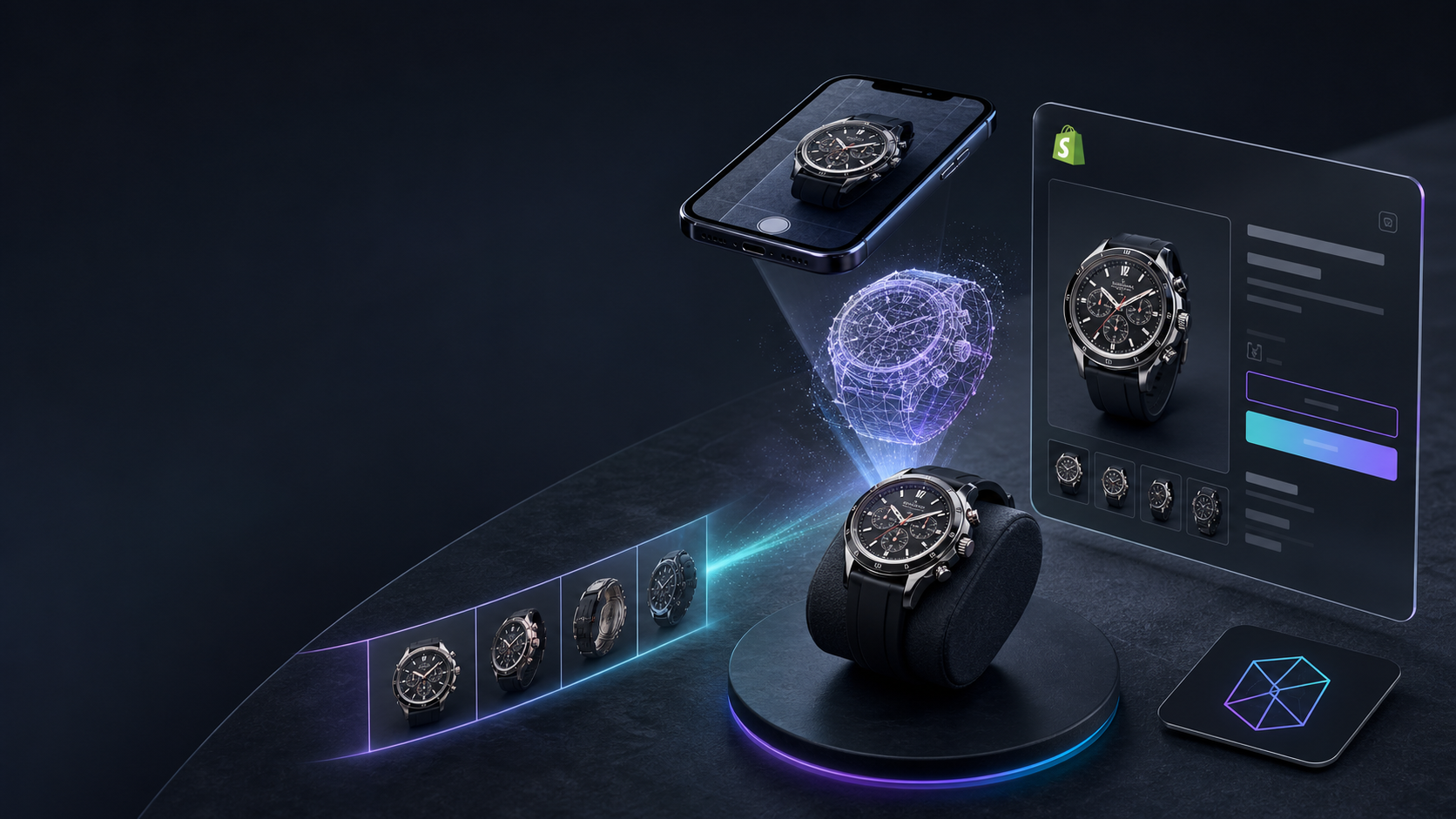 Premium watch product capture for Shopify 3D