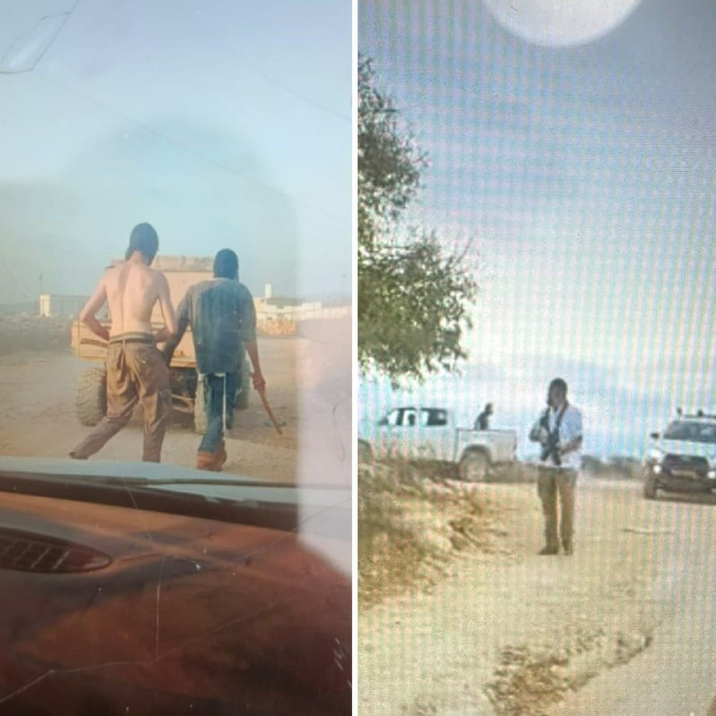 مستوطنون يمنعون المزارعين من الوصول إلى أراضيهم في منطقة "الظهور" شمال بلدة ديراستيا شمال غربي سلفيت....
