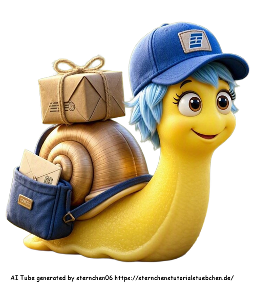 eine niedliche kleine krabbelnde Schnecke als Postschnecke m (4)