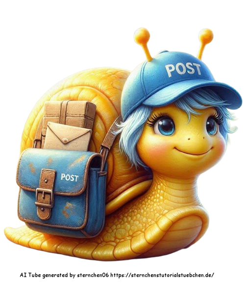 eine niedliche kleine krabbelnde Schnecke als Postschnecke m (10)