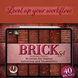 Brick pattern brushes for art 202607032104 x4
