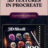3D skulls Procreate textures col… 202607040452 x4