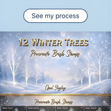 Winter trees brush stamps graphic 202607032130 x4