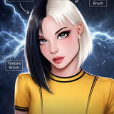Woman with split hair blending 202607041612 x4