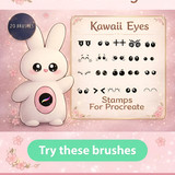 Kawaii stamps for iPad drawing 202607041612 x4