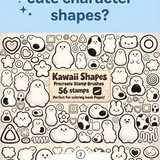 Cute character shapes pin layout 202607041110 x4