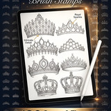 Crown tiara Procreate brush list 202607042013 x4
