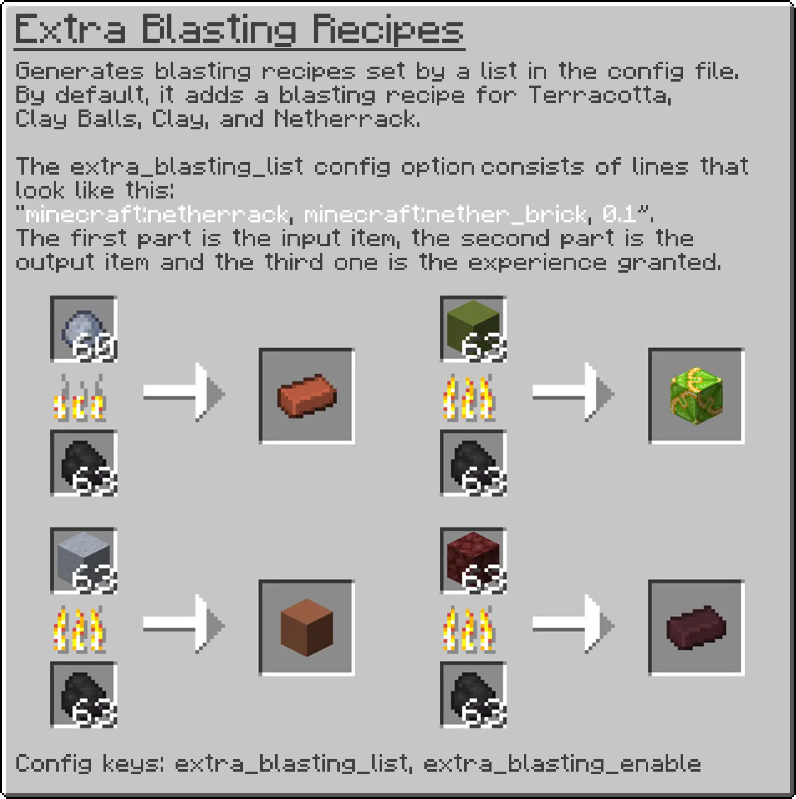 Automatically generates shapeless recipes that convert walls into their full block variants.