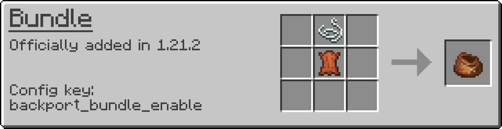 Bundle backport from 1.21.2