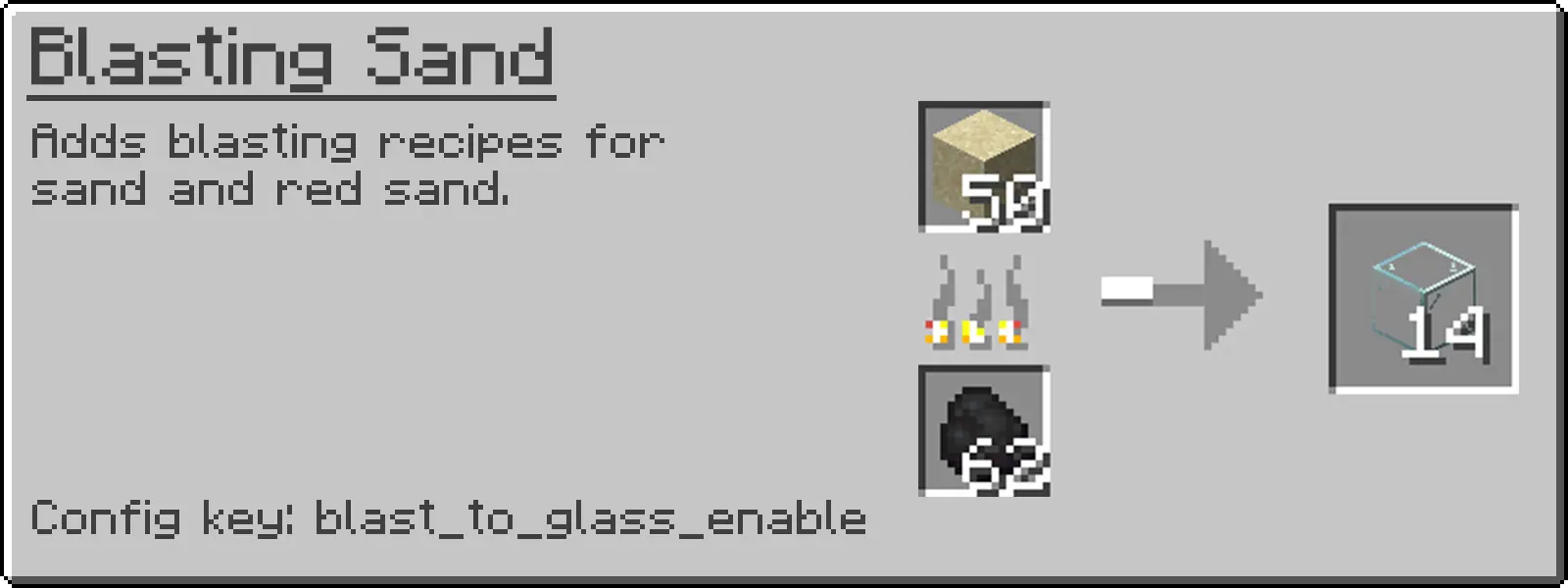 Adds blasting recipes for sand and red sand.