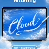 Cloud lettering secret try brushes 202607050814 x4