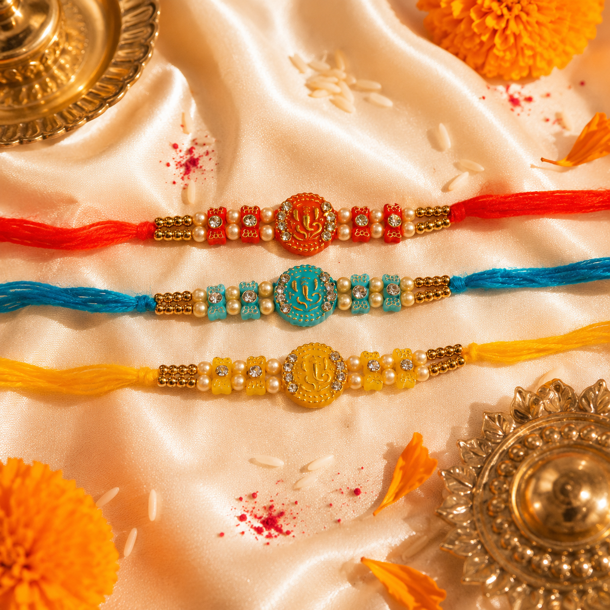 Ganesh Ji Rakhi Combo Set of 3