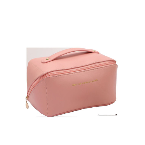 PMBAG PK PU Leather Pillow Makeup Bag Pink 24x10.5x10.5cm.jpg