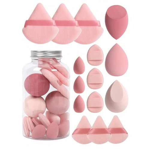 MSPG15PK Makeup Sponge Set 15 Piece Mini Blender Pink.jpg