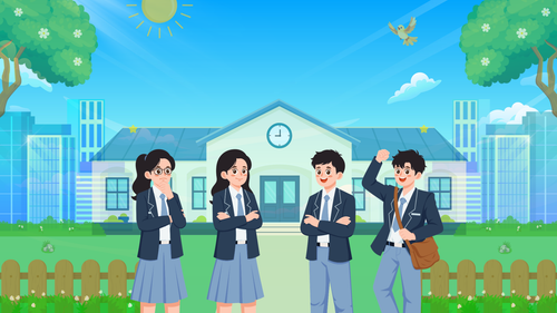 Biru dan Hijau Ilustrasi Presentasi MPLS Masa Pengenalan Lingkungan Sekolah.png
