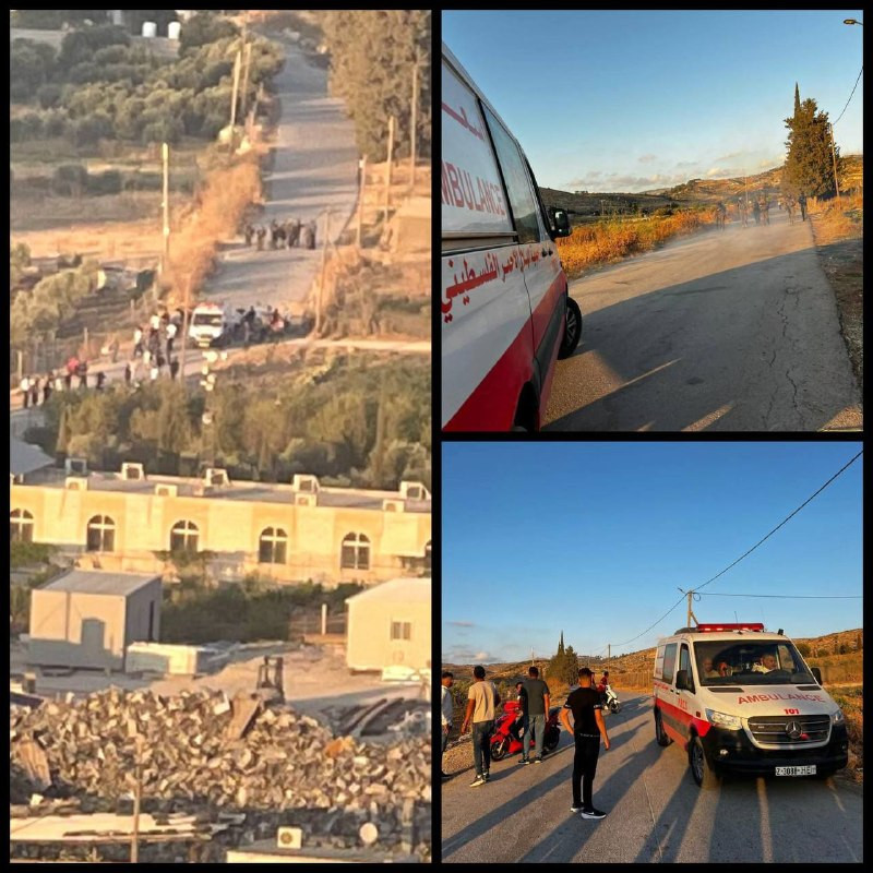 صور | الإسعاف الفلسطيني يقدم العلاج لعدد من المواطنين الفلسطينيين الذين تعرضوا للضرب من قبل المستوطنين شرق مدينة إذنا غرب الخليل...