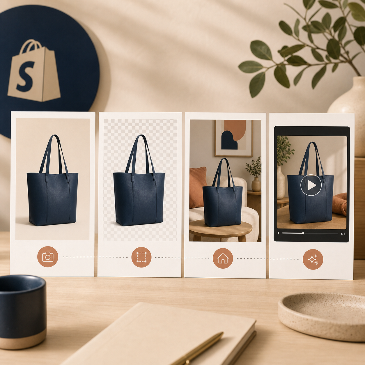 Shopify product visual workflow generated image