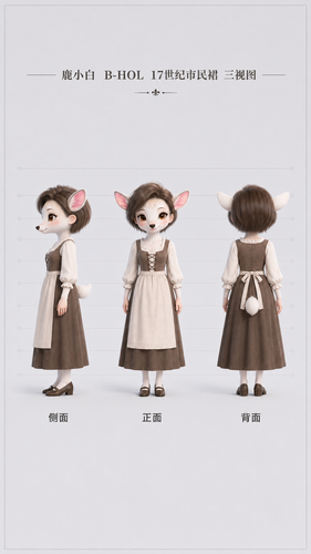lu xiaobai hol citizen dress three view.png