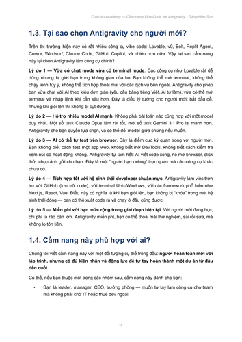 CẨM NANG VIBE CODE VỚI ANTIGRAVITY ĐẶNG HỮU SƠN X NGUYỄN THÀNH CÔNG COACHIO ACADEMY page 11.png