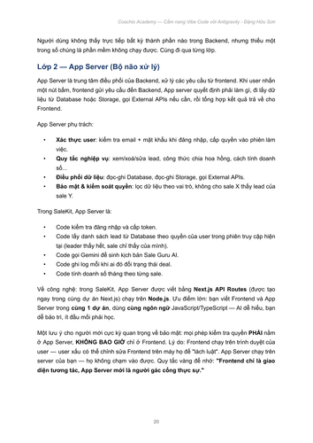 CẨM NANG VIBE CODE VỚI ANTIGRAVITY ĐẶNG HỮU SƠN X NGUYỄN THÀNH CÔNG COACHIO ACADEMY page 20.png