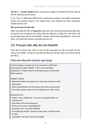 CẨM NANG VIBE CODE VỚI ANTIGRAVITY ĐẶNG HỮU SƠN X NGUYỄN THÀNH CÔNG COACHIO ACADEMY page 36.png