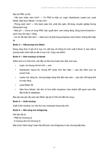 CẨM NANG VIBE CODE VỚI ANTIGRAVITY ĐẶNG HỮU SƠN X NGUYỄN THÀNH CÔNG COACHIO ACADEMY page 47.png