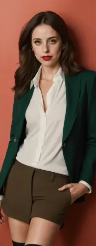 A photographic portrait of Alison Brie with neck l.webp