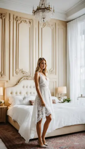 a beautiful blonde girl with long legs in a lace d (2).webp