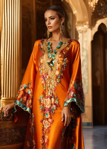 Morrocan caftan hyperrealistic.webp