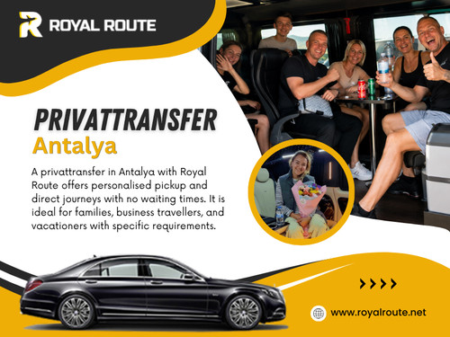 Privattransfer antalya gibi özel ulaşım seçeneklerinde temel fark, yolculuğun belirli bir kişi veya grup için düzenlenmesidir.

Bizi Google Haritalar'da Bulun: https://maps.app.goo.gl/pBArzfXdNAqbaSb77

Royal Route
Adres: Güzelyurt, 206. Sk. No:1, 07112 Aksu/Antalya, Türkiye
Telefon: +90 532 015 4470

Blog Yazılarımızı Okuyun:

https://royalroute.mystrikingly.com/
https://royalroute.jimdofree.com/
https://royalrouteantalya.wordpress.com

Diğer Bağlantılar:

https://medium.com/@royalroute/about
https://twitback.com/royalroute
https://vimeo.com/royalrouteantalya