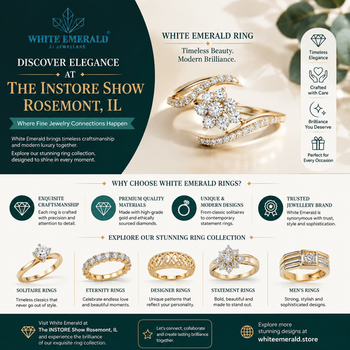 White Emerald Rings at The INSTORE Show Rosemont, IL.png