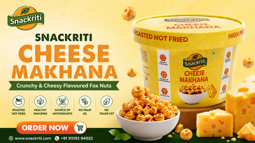 Snackriti Cheese Makhana – Crunchy & Cheesy Flavoured Fox Nuts Snackriti.png