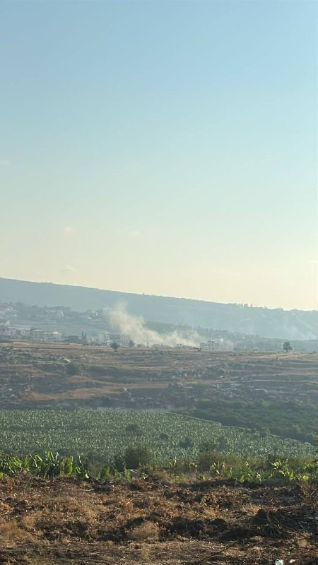 صورة | مدفعية الاحتلال تقصف بلدة المنصوري، جنوب لبنان....