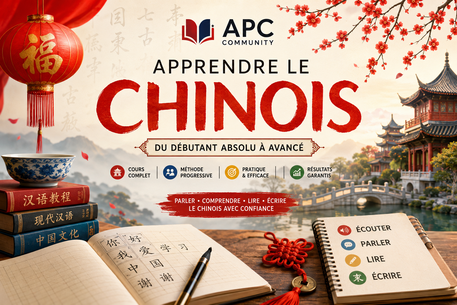 Cours de chinois mandarin pour débutants — Apprendre le pinyin, les caractères chinois, les tons, le vocabulaire et la grammaire de base