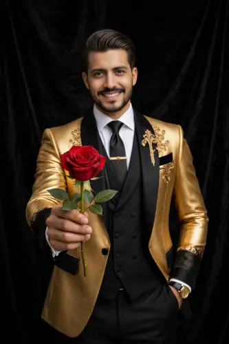 gold suit rose portrait.webp