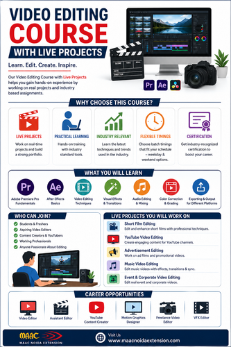 Video Editing Course with Real Client Projects and Job-Ready Portfolio in Noida.2