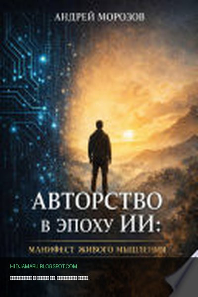 Обложка книги «Авторство в эпоху ИИ: манифест живого мышления» - Андрей Морозов