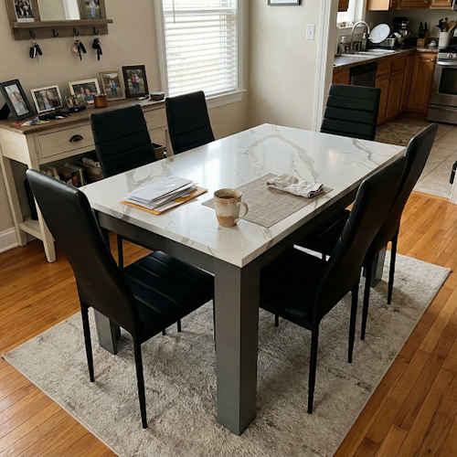 Hosting is much easier with this dining table and 6 chairs.png