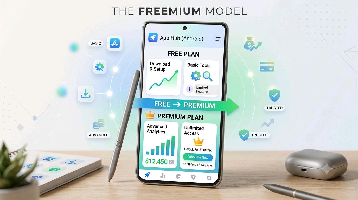 Freemium model explained: free app with premium features and monetization