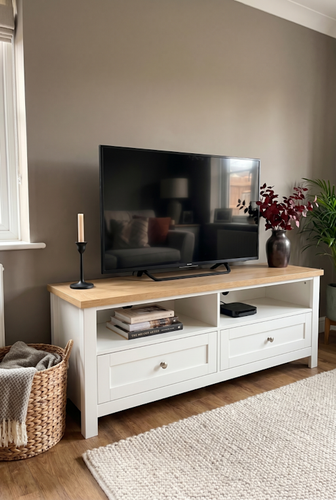 TV unit with storage from DHS with shaker drawers.png