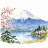 60. 富士山（ふじさん）— Gunung Fuji