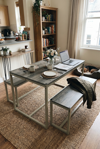 Dining Set Layout Note: Compact Kitchen Bench Layout.png
