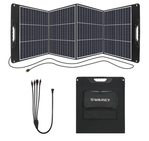 SWAREY 200W Portable Solar Panel Foldable for Camping RV Boat Monocrystalline.png