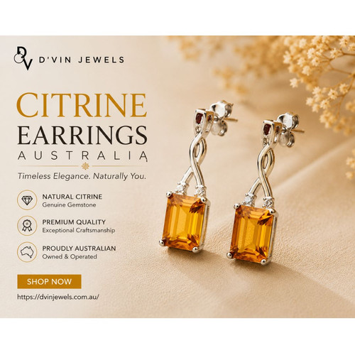 Citrine Earrings Australia  Melbourne & Sydney Jewellery Collection.jpg