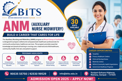 ANM Admission 2025 in Sonipat: Start Your Nursing Career with Bharat Group of Institutions (BITS).png