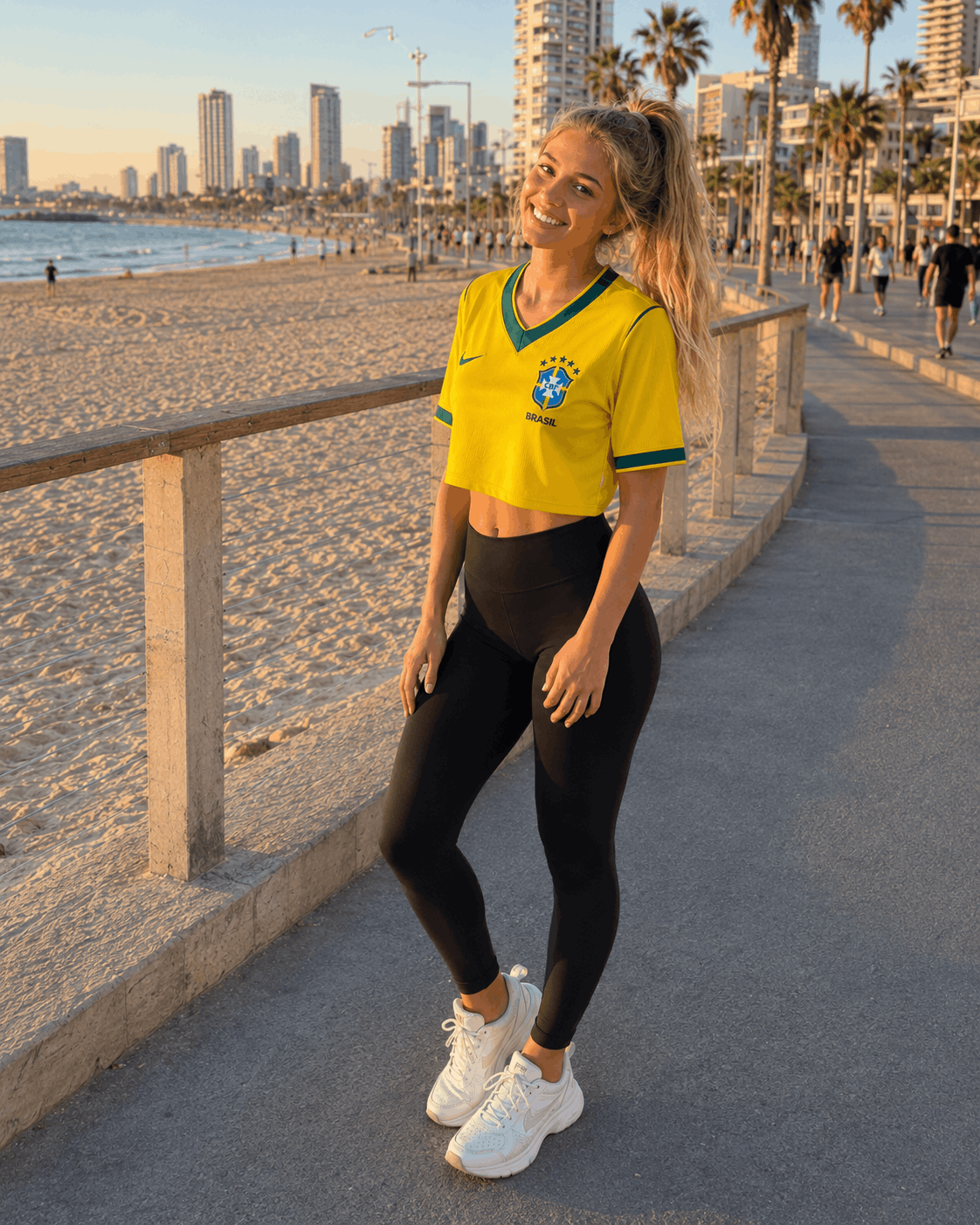 🇧🇷 ברזיל חולצת בטן נשים